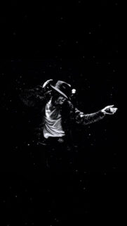 Iconic Silhouette of Michael Jackson Performing Mobile Wallpaper