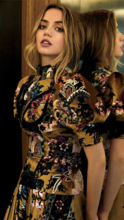 Ana de Armas Floral Dress Portrait Mobile Wallpaper