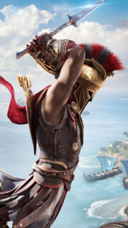 Spartan Warrior Spear Strike Mobile Wallpaper