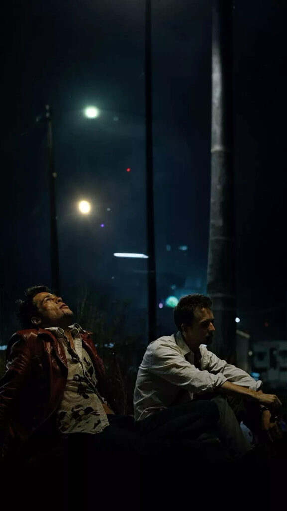 Tyler Durden and The Narrator Fight Club Mobile Wallpaper