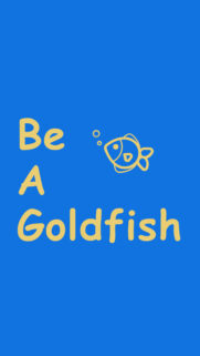 Motivational Goldfish Quote Design Mobile Wallpaper