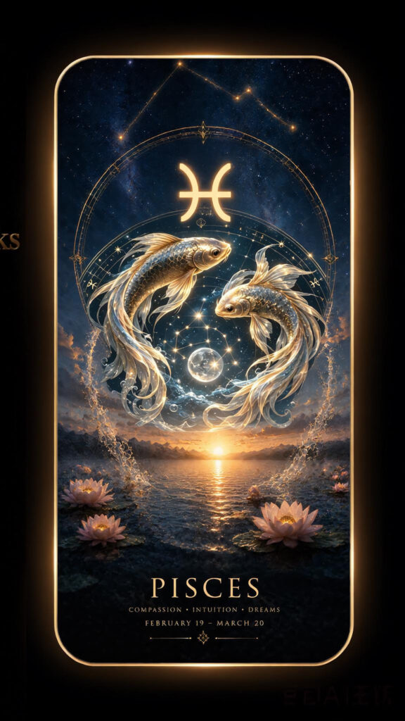 Pisces Zodiac Aesthetic: Embody Compassion, Intuition, and Dreams Wallpaper