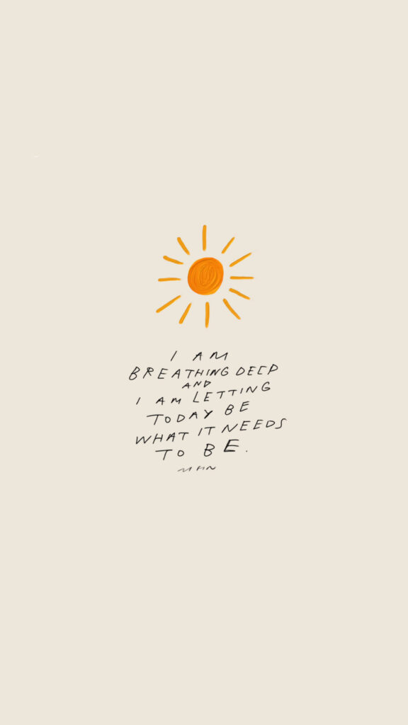 Mindful Manifestation Affirmation Aesthetic Phone Wallpaper