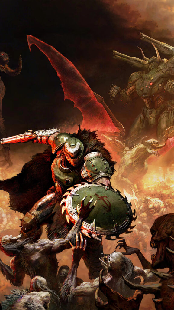 Doom Slayer Combat Action Mobile Wallpaper