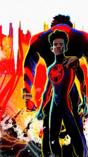 Miles Morales Abstract Art Style Phone Wallpaper