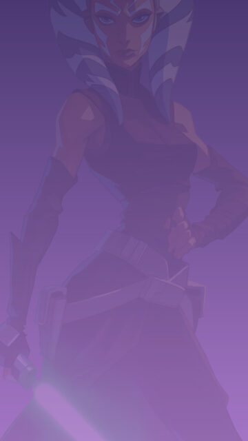 Ahsoka Tano Stylized Digital Art Mobile Wallpaper
