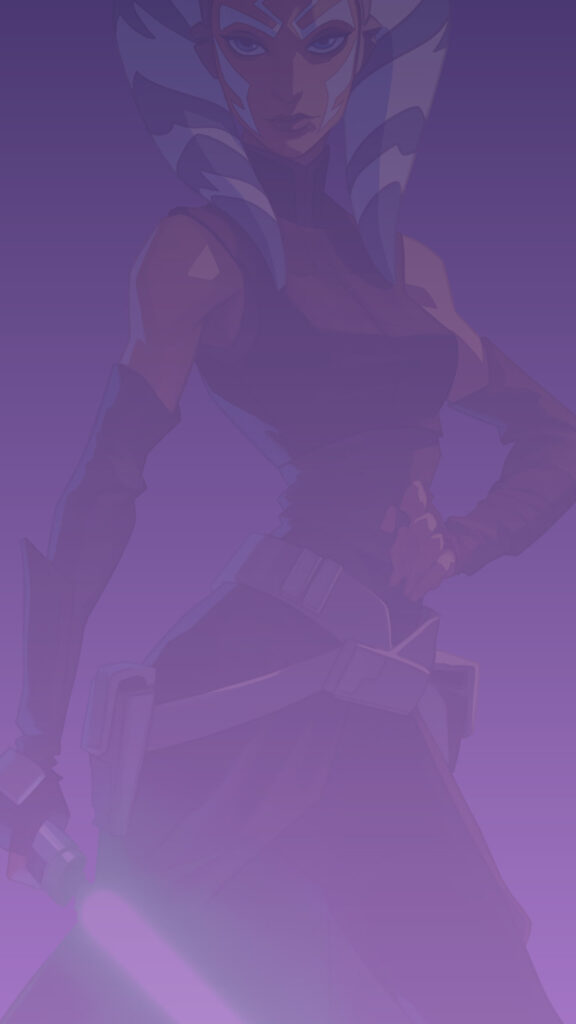 Ahsoka Tano Stylized Digital Art Mobile Wallpaper