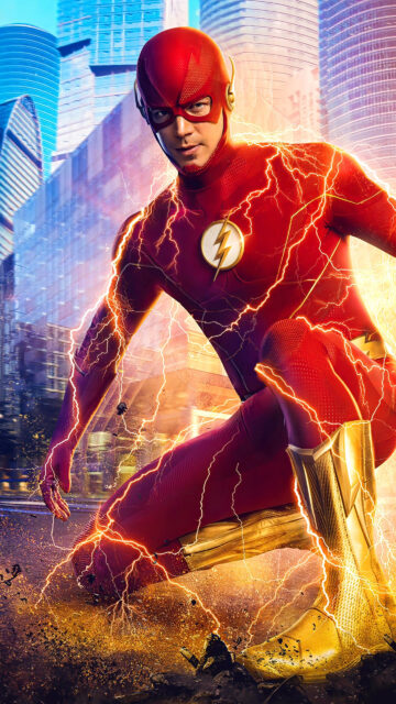 The Flash Grant Gustin Speedster Suit 4K Mobile Wallpaper