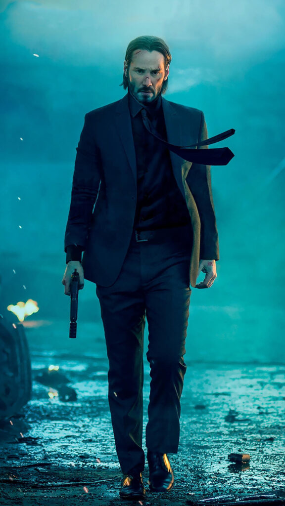 Action Movie Assassin Keanu Reeves Mobile Wallpaper