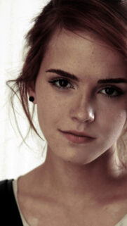 Close up portrait of Emma Watson Mobile Wallpaper