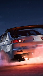 Mitsubishi Lancer Evolution Night Drift Mobile Wallpaper