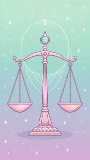 Libra Zodiac Balance Energy Spiritual Pastel Aesthetic Wallpaper