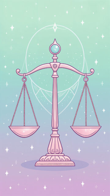 Libra Zodiac Balance Energy Spiritual Pastel Aesthetic Wallpaper
