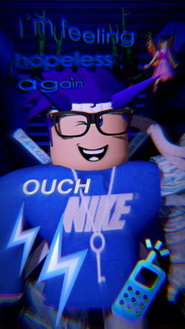 Neon Roblox Aesthetic Character Mobile Wallpaper