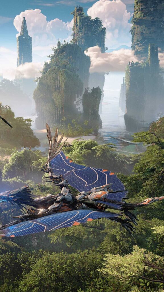 Sunwing Over Forbidden West Landscape Mobile Wallpaper