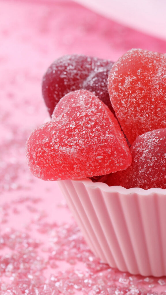 Heart Shaped Candy Mobile Wallpaper
