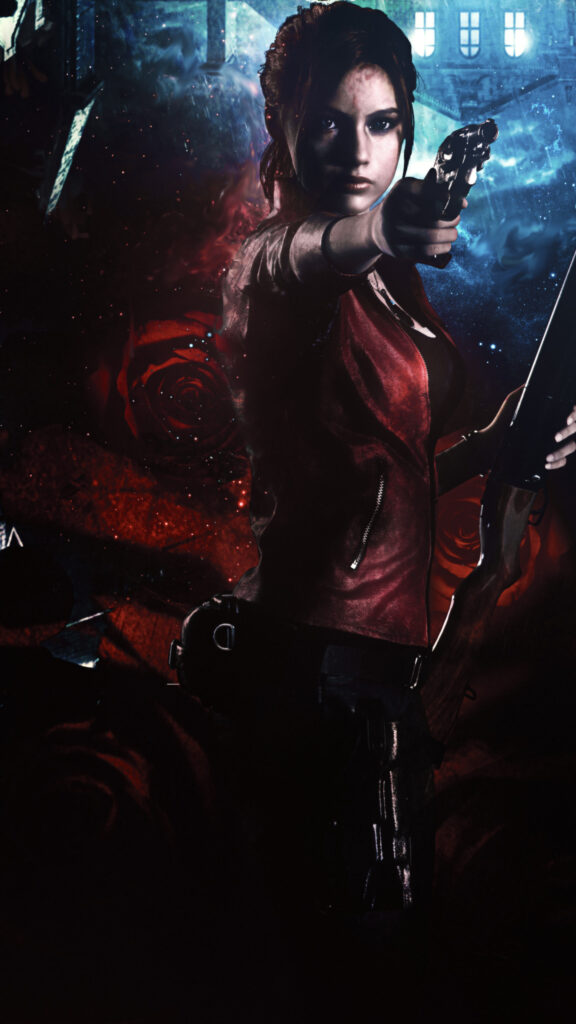 Claire Redfield Combat Mobile Wallpaper