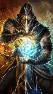Scorpion and Sub-Zero Fusion Mortal Kombat 4K Wallpaper