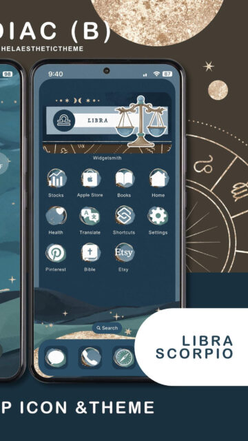 Libra Zodiac Constellation Aesthetic Theme for iPhone and Android Wallpaper