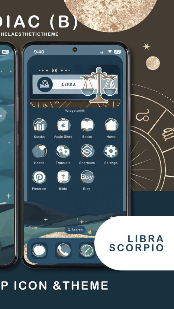 Libra Zodiac Constellation Aesthetic Theme for iPhone and Android Wallpaper