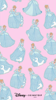Cinderella Princess Pattern Mobile Wallpaper