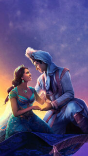 Aladdin and Princess Jasmine Enchanting Mobile Wallpaper