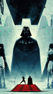 Star Wars Darth Vader and Luke Skywalker Duel Mobile Wallpaper