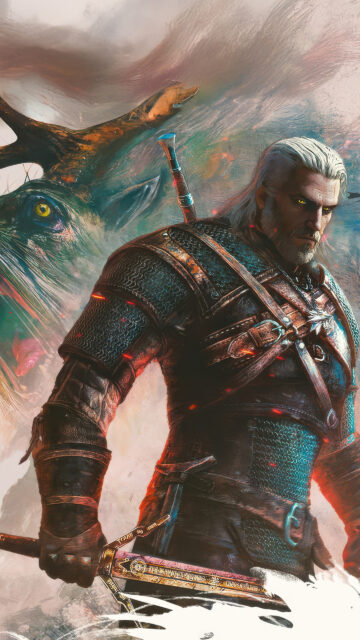 Geralt of Rivia The Witcher 3 Mobile Wallpaper