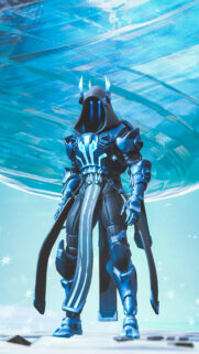 Blue Armored Frost Knight Character Vertical Mobile Wallpaper