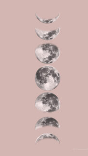 Minimalist Lunar Cycle Phases Spiritual Aesthetic Phone Wallpaper