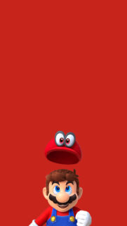 Minimalist Super Mario Odyssey Mobile Wallpaper