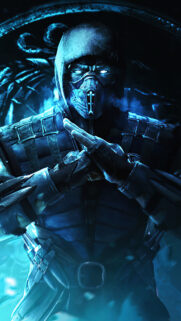 Sub-Zero Mortal Kombat Cinematic Portrait 4K Mobile Wallpaper