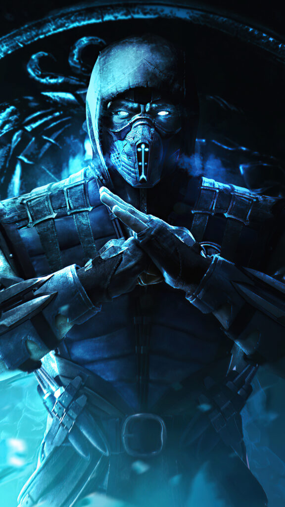 Sub-Zero Mortal Kombat Cinematic Portrait 4K Mobile Wallpaper
