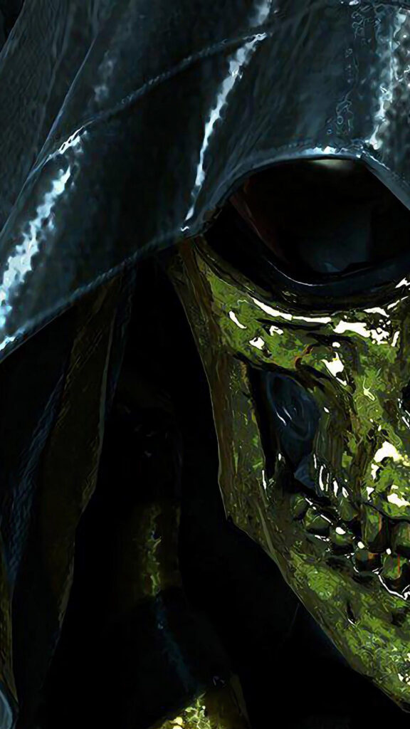 Luminous Skull Mask Character Art Mobile Wallpaper