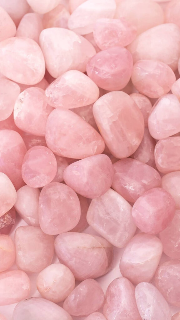 Healing Rose Quartz Crystal Aesthetic Energy Background Wallpaper