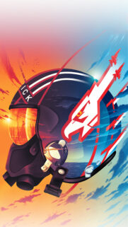 Fighter Pilot Helmet Aviation Art Mobile Wallpaper