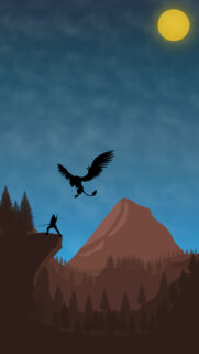 Geralt vs Griffin Fantasy Mobile Wallpaper