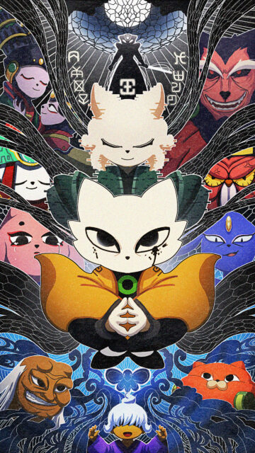 Mysterious Anime Warrior Meditating Art Mobile Wallpaper