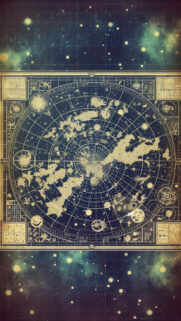 Celestial Star Map and Sacred Geometry Manifestation Energy Wallpaper