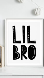Minimalist Lil Bro Typography Mobile Wallpaper