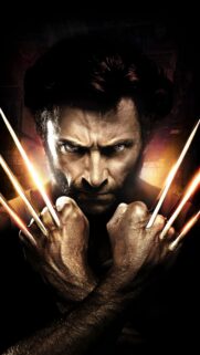 Hugh Jackman as Wolverine Intense Portrait Mobile Wallpaper