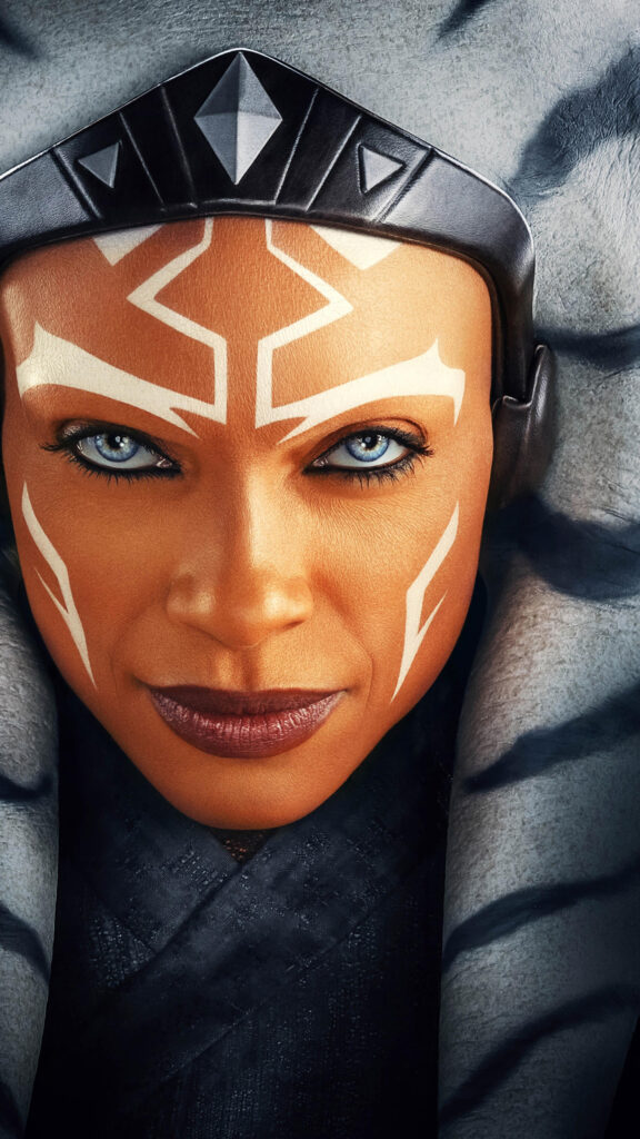 Ahsoka Tano Portrait Close-up Cinematic Mobile Wallpaper
