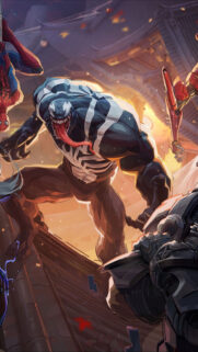 Venom and Spider-Man Battle Epic Cinematic Mobile Wallpaper