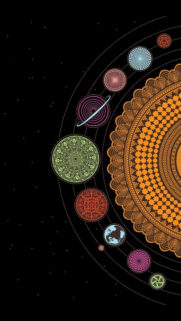 Cosmic Mandala Sacred Geometry and Celestial Alignment Aesthetic Wallpaper