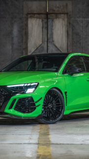 ABT Audi RS3 Green Sports Car Mobile Wallpaper
