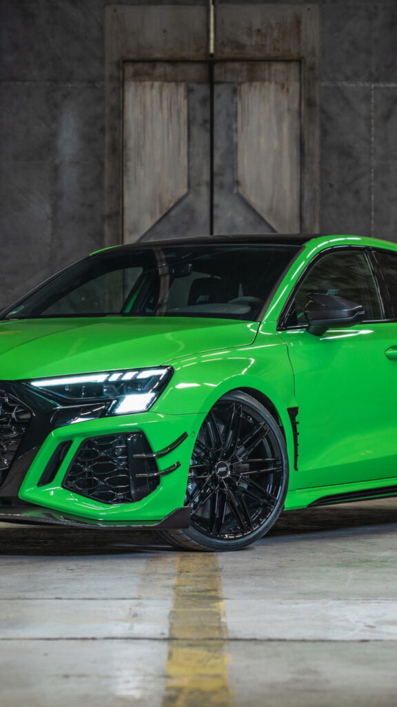 ABT Audi RS3 Green Sports Car Mobile Wallpaper