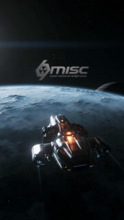 MISC Freelancer Spaceship Orbiting Planet Mobile Wallpaper