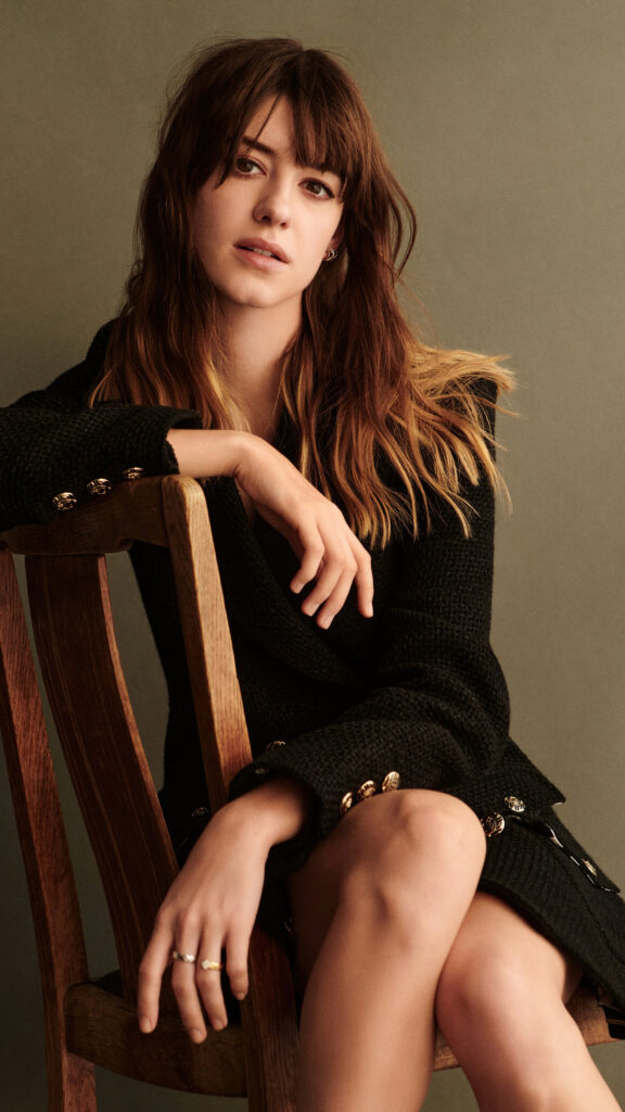 Portrait of Daisy Edgar-Jones in a Black Blazer Mobile Wallpaper