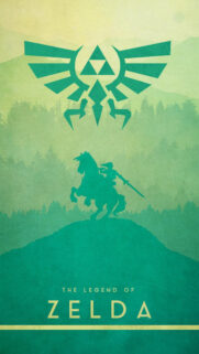 The Legend of Zelda Minimalist Forest Silhouette Mobile Wallpaper
