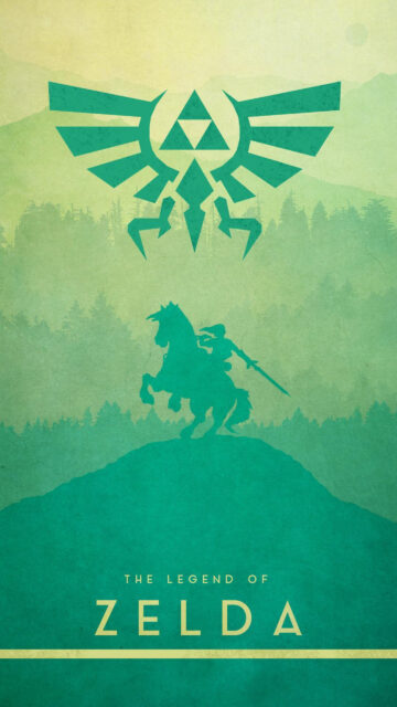 The Legend of Zelda Minimalist Forest Silhouette Mobile Wallpaper